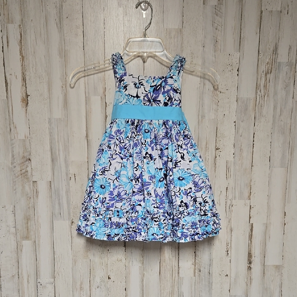 Lydia Jane Floral Blue and White Dress